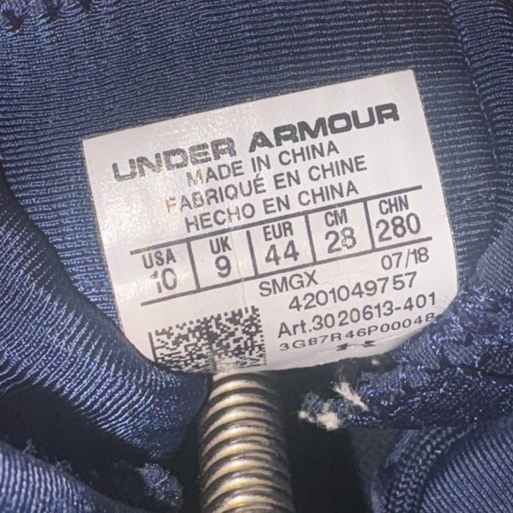 Under Armour Steph Curry diffusion Blue High-Top Sneakers Sz 10(119) - Picture 6 of 12